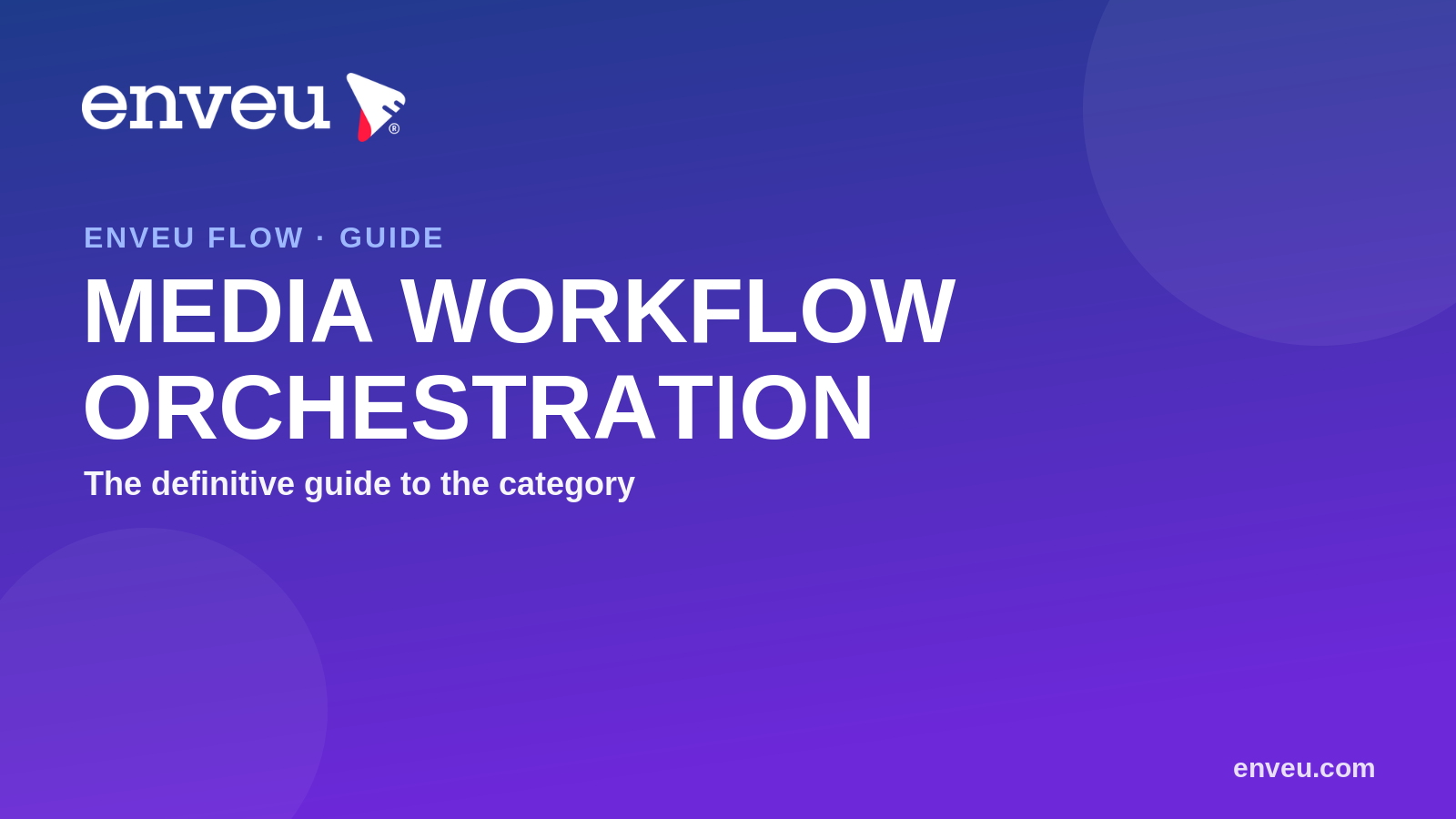 Media workflow orchestration — the four layers: connect, automate, operate, monitor
