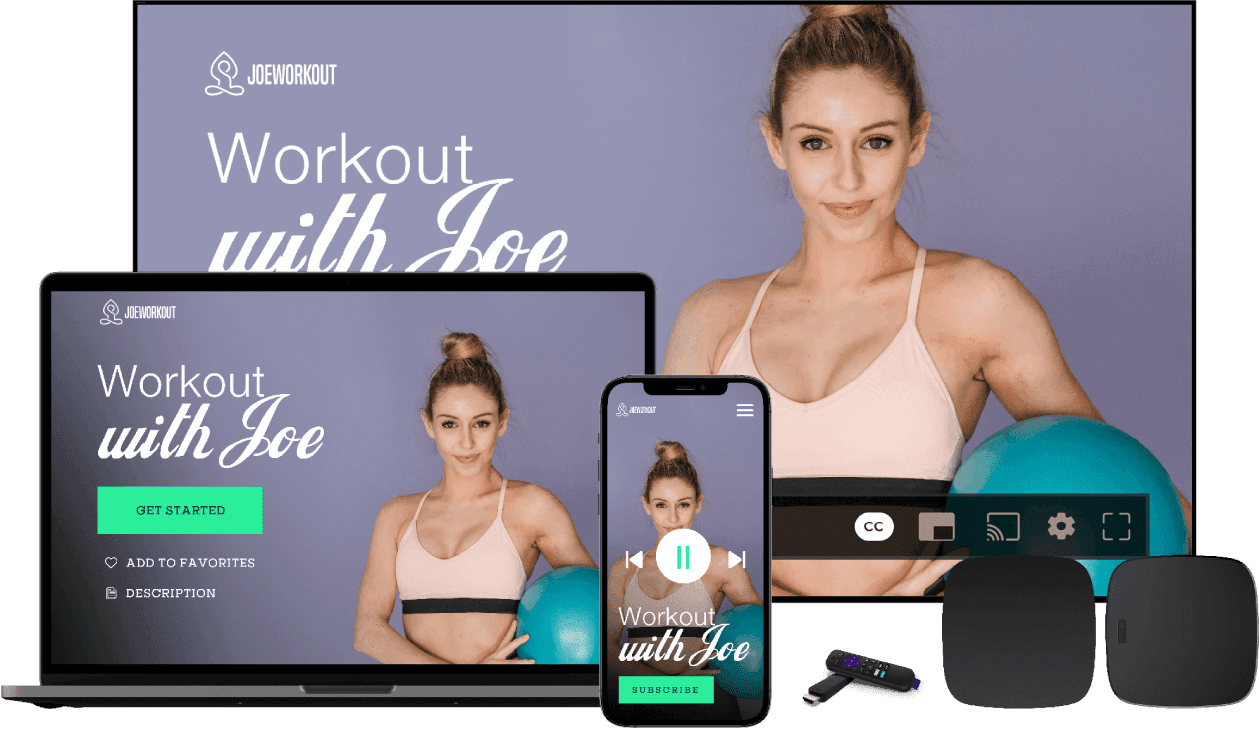 Fitness OTT platform with tv, desktop, laptop and mobile apps