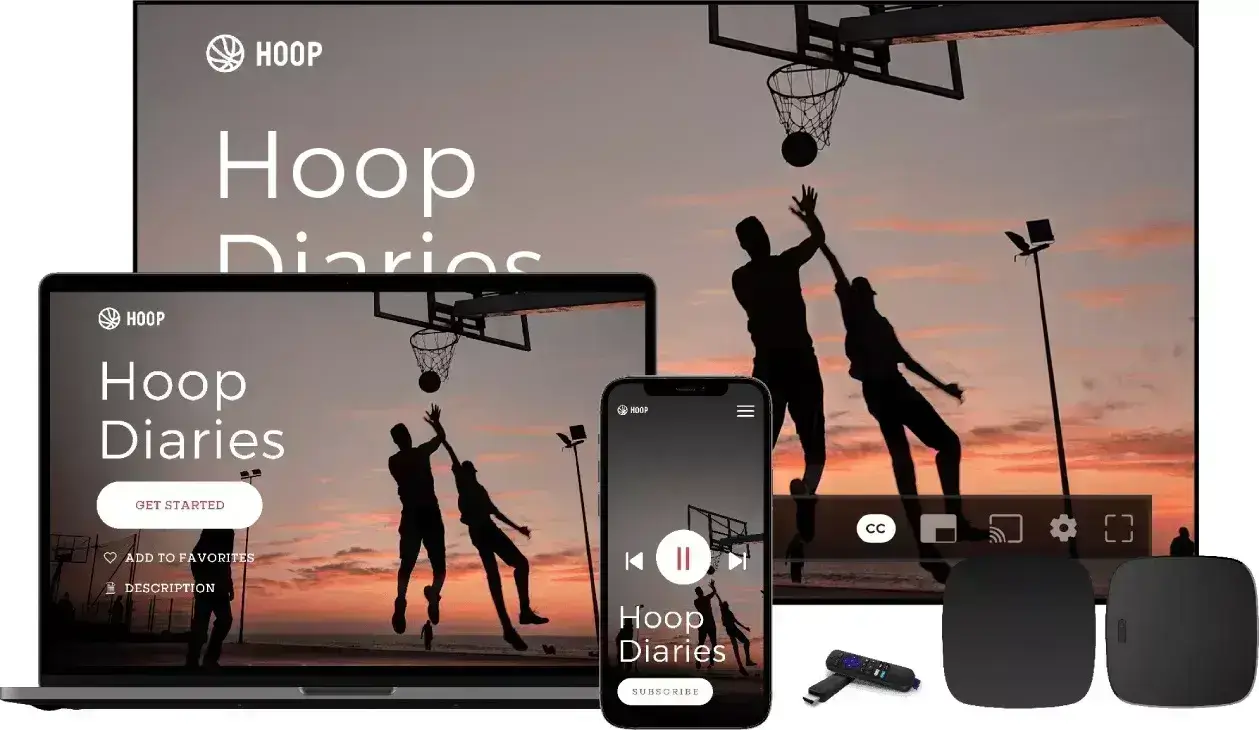 Sports OTT platform with tv, desktop, laptop and mobile apps