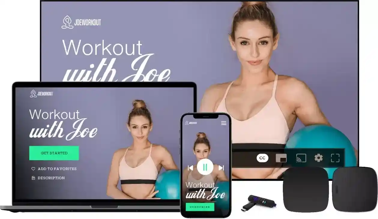 Fitness OTT platform with tv, desktop, laptop and mobile apps