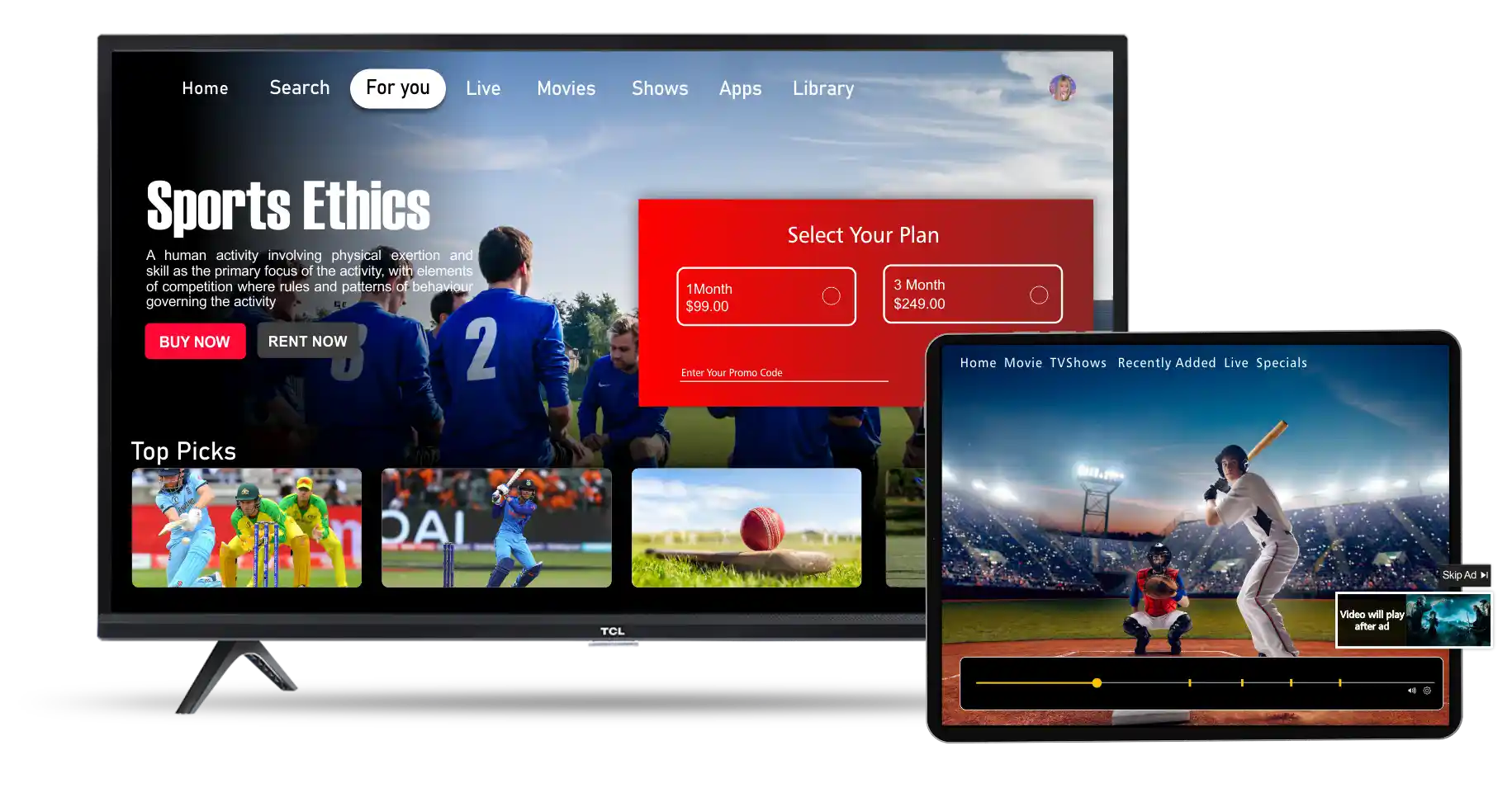 Enveu OTT apps for Sports Agencies & Federations